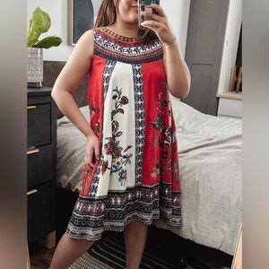 Anthropologie Maeve‎ Cirque Swing Linen Blend Dress. Size XS